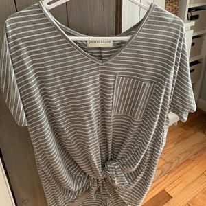 stripped short sleeve top from the pants store